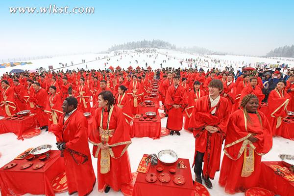 仙女山,汉式雪地集体婚礼,汉式婚房