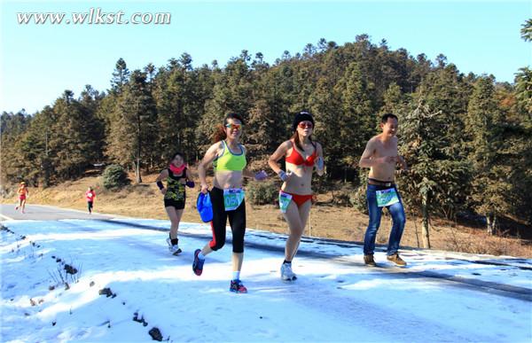 往届仙女山雪地光猪跑活动