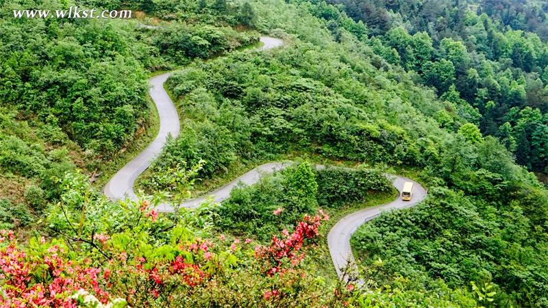 蜿蜒山路自成一景